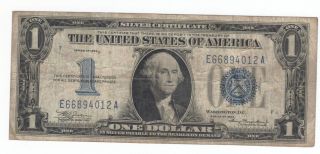 1934 Funnyback Blue Seal Silver Certificate E66894012a,  Old Paper Money photo