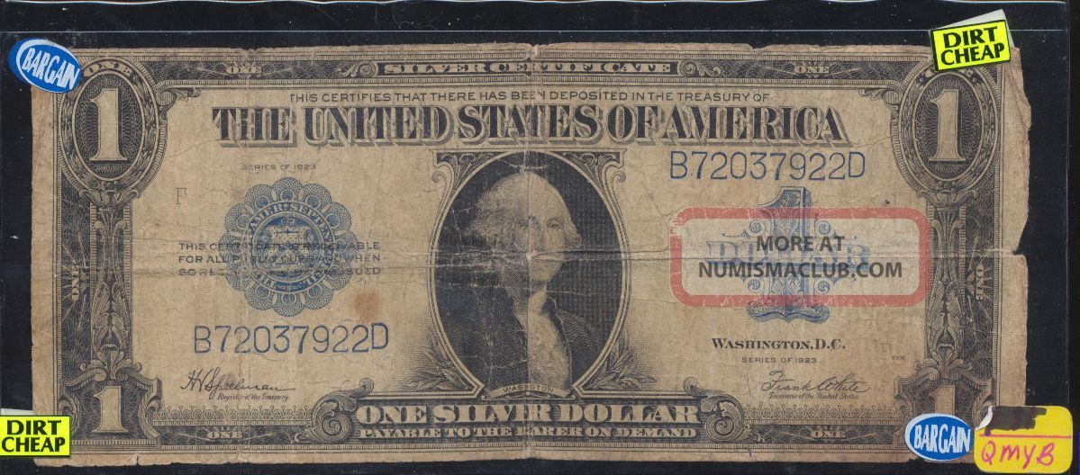 Series 1923 Large One Dollar Silver Certificate 10086 Large Size Notes photo