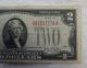 1928 G $2 Dollar Bill Note - Circulated Small Size Notes photo 3