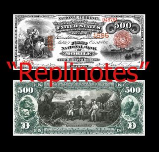 1876 $500 National Currency Copy/replica/reproduction Note photo
