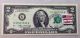 1976 $2 Dollar Bills,  Stamp,  Uncirculated Independence Day 7/04/76 Rare Small Size Notes photo 1