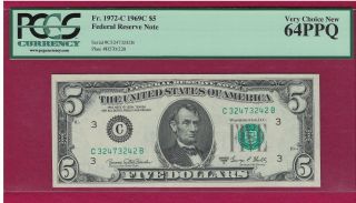 Graded $5 Federal Reserve Note photo
