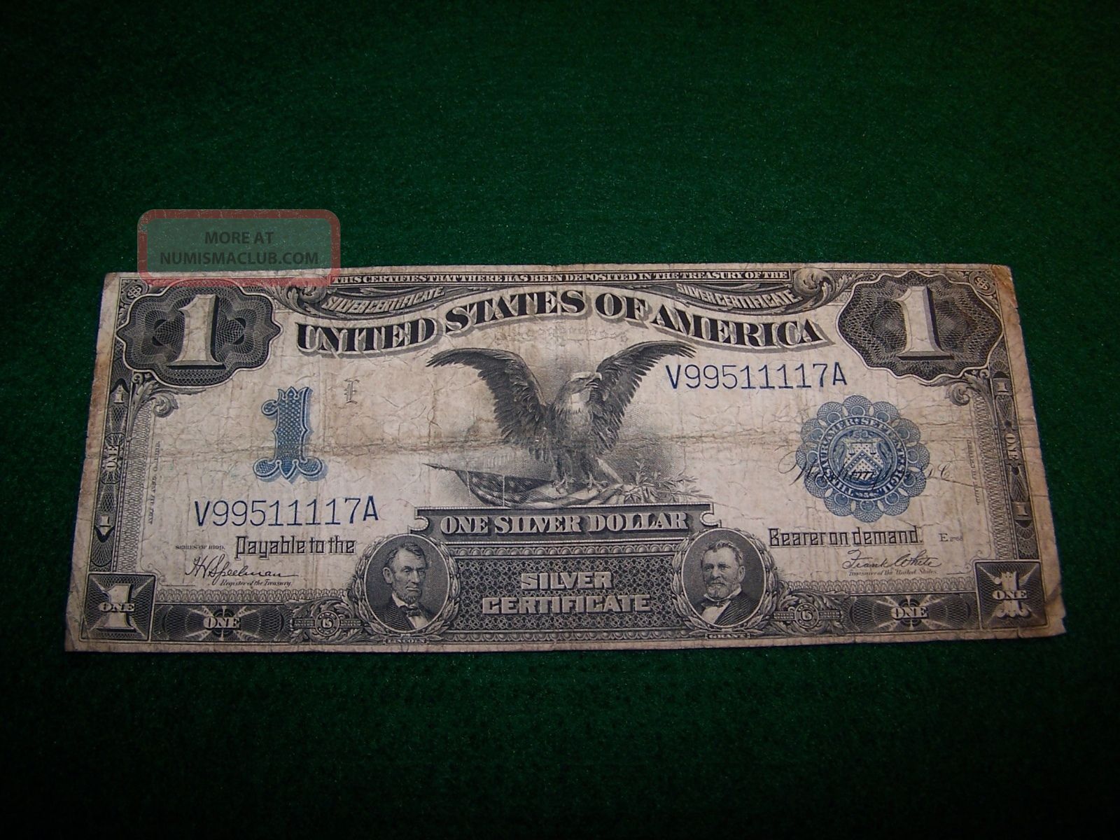 1899 Black Eagle One Dollar Large Note Silver Certificate Fr 236