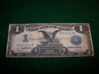 1899 Black Eagle One Dollar Large Note Silver Certificate Fr 236 photo