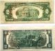 1953 Red Seal 2 And 1976 Green Seal 2 Dollar Bills Crisp In Plastic Holders Small Size Notes photo 1
