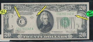 Series 1934 C Twenty Dollars Federal Reserve Note 9324 photo