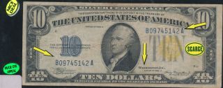 Series 1934 A Ten Dollar Silver Certificate 9224 photo