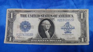 1923 $1 Dollar Silver Certificate Large Note Bill photo