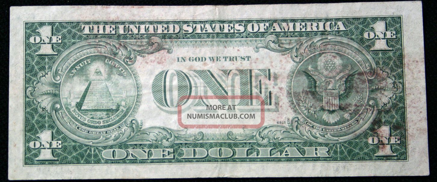 1935 H One Dollar Silver Certificate quot In God We Trust