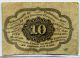 1st Issue Postal Currency Straight Edge 10 Cents Paper Money: US photo 1