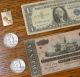 1864 $20 Confederate Note,  1958 $1 Silver Cert,  Gold,  Ben Franklin ' S,  Wheat ' S,  More Paper Money: US photo 4