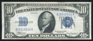 Fr.  1701 1934 $10 Ten Dollars Silver Certificate Currency Note Extremely Fine photo