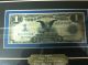 1899 Black Eagle $1 Large Silver Certificate Blue Seal Framed Large Size Notes photo 2
