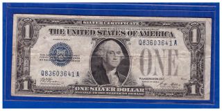 1928 A 1 Dollar Bill Silver Certificate Funnyback Old Paper Money Currency K - 57 photo