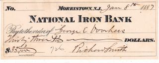 1887 National Iron Bank,  Morristown,  Jersey photo