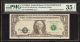 1988 - A $1 Dollar Bill Major Misalignment Error Federal Reserve Note Currency Pmg Paper Money: US photo 1