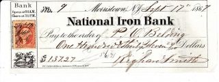 1867 National Iron Bank,  Morristown,  Jersey photo