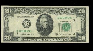 $20 1950c Philadelphia Star Xf Rare Only 7 Known photo