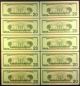 10 $20 Bills Consecutive Serial Numbers Twenty Dollar Bill 2013 Small Size Notes photo 1