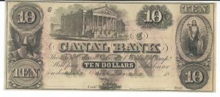 Louisiana Canal Bank Orleans.  Unissued $10 18xx Chcu G24a Plate C A photo
