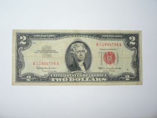 1963,  Red Seal,  Two Dollar Bill (4798) photo