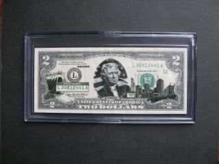 Two Dollar Bill (oregon - Series 2003) State Landmark - Legal Tender photo