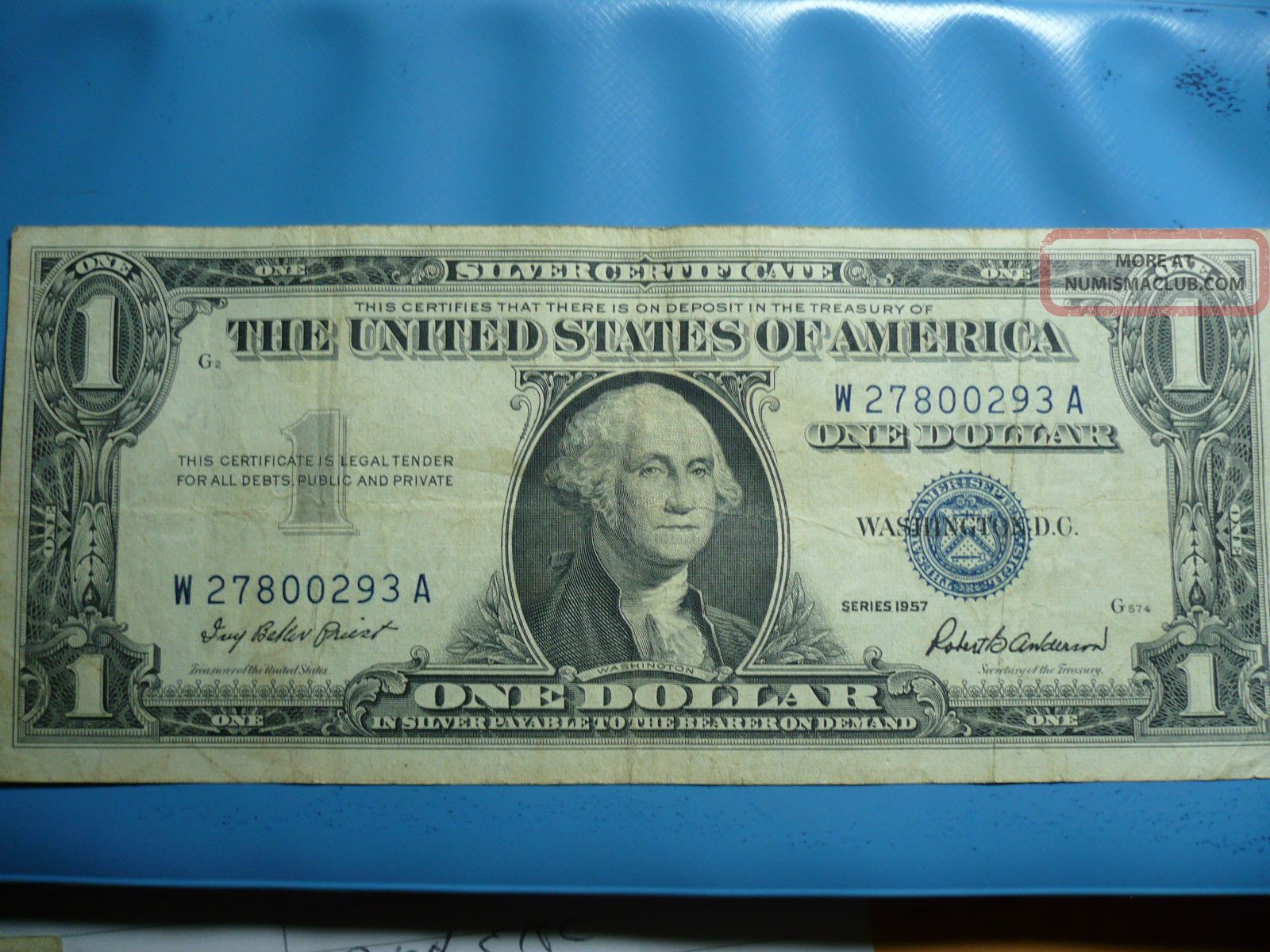 1953c $2 Dollar Red Seal Plus 1957 One Dollar Silver Certificate