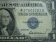 1953c $2 Dollar Red Seal Plus 1957 One Dollar Silver Certificate Small Size Notes photo 3