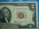 1953c $2 Dollar Red Seal Plus 1957 One Dollar Silver Certificate Small Size Notes photo 6