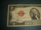 $2 Two Dollar Jefferson Dollar Bill Red Seal Series Of 1928 D Usa Fed Note D0364 Small Size Notes photo 1