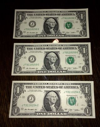 2009 3 - 1$ Federal Reserve Note Sequential Numbers photo