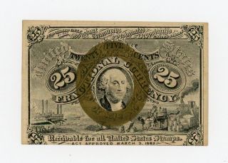 2nd Issue Fr.  1288 25c United States Fractional Currency Note Au/unc photo