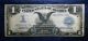 1899 $1 Black Eagle Large Size Silver Certificate Rare One Dollar Currency Note Large Size Notes photo 7