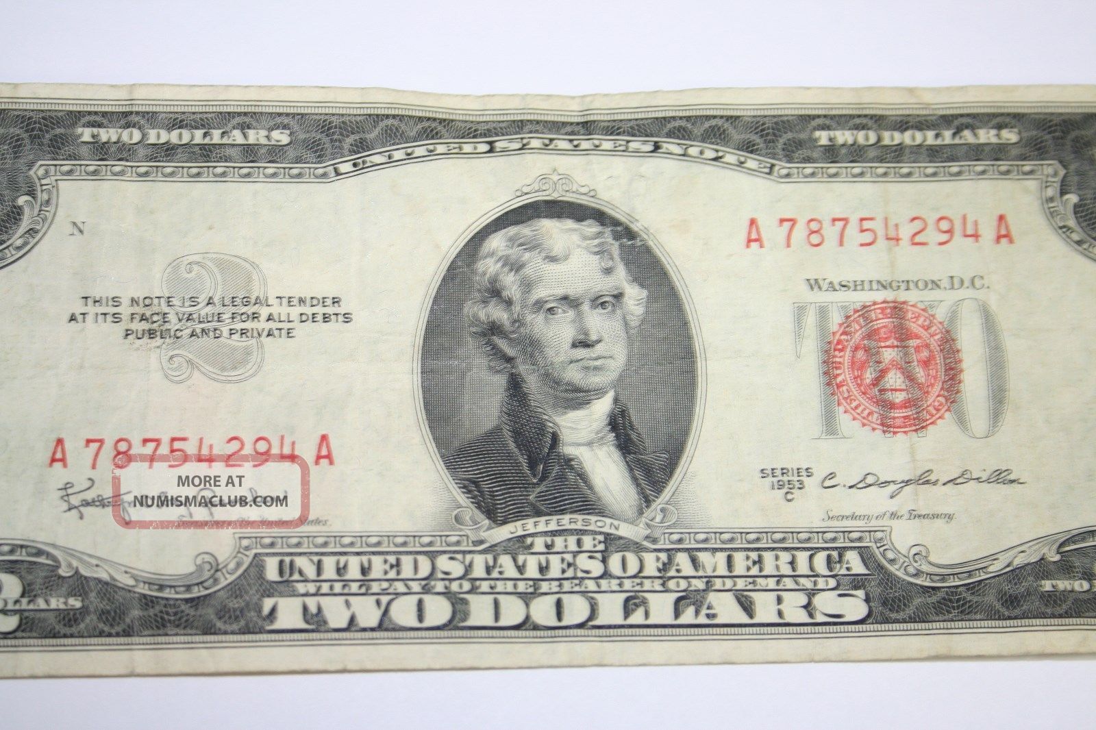 1953 a two dollar bill