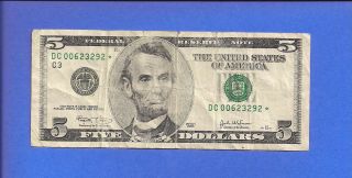 $5 - 2003 Philadelphia Short Run Star Note photo