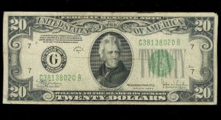 $20 1934c Chicago Back Vf photo