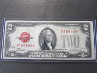 1928d $2 Dollars Red Seal Uncirculated Very Scarce photo