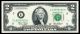 2003 $2 Federal Reserve Note  Fancy Serial Number  Uncirculated I 19555550 B Small Size Notes photo 1