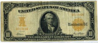Fr 1170a 1907 Ten Dollar Gold Note photo