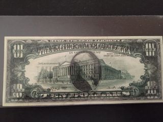 $10 Full Front To Back Offset Error {year 1977} Vf photo