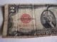 1928 D Series 2 Dollar Bill Red Seal / Large 