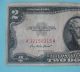 1953 Red Seal $2.  00 United States Note - Us Paper Money Bill - A 32158315 A Small Size Notes photo 1