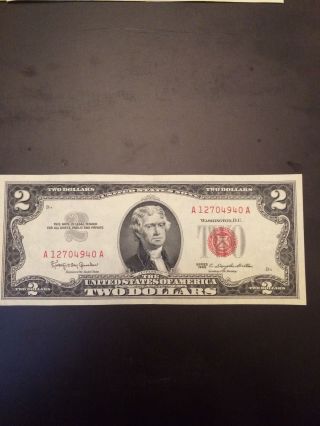 1963 Uncirculated Red Note Two Dollar Bill photo
