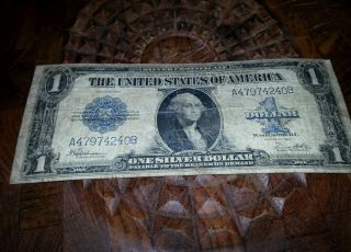 1923 $1 Large Size Silver Certificate One Dollar Bill Currency Banknote photo