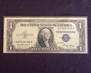 1935 E $1 Us Silver Certificate Note Item A047 You Grade It photo