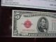 1928d $5 United States Note,  Fr - 1529,  Scarce Cga Gem Uncirculated 65 Small Size Notes photo 1