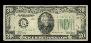 $20 1934c San Francisco Fine photo