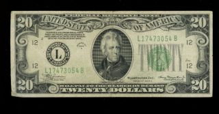 $20 1934a San Francisco Lb Block Vf photo
