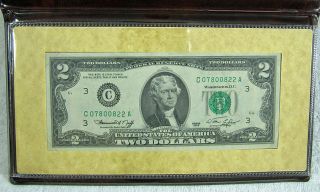 First Day Issue - April 13,  1976,  Bu Two Dollar Bicentennial Commemorative Bill photo