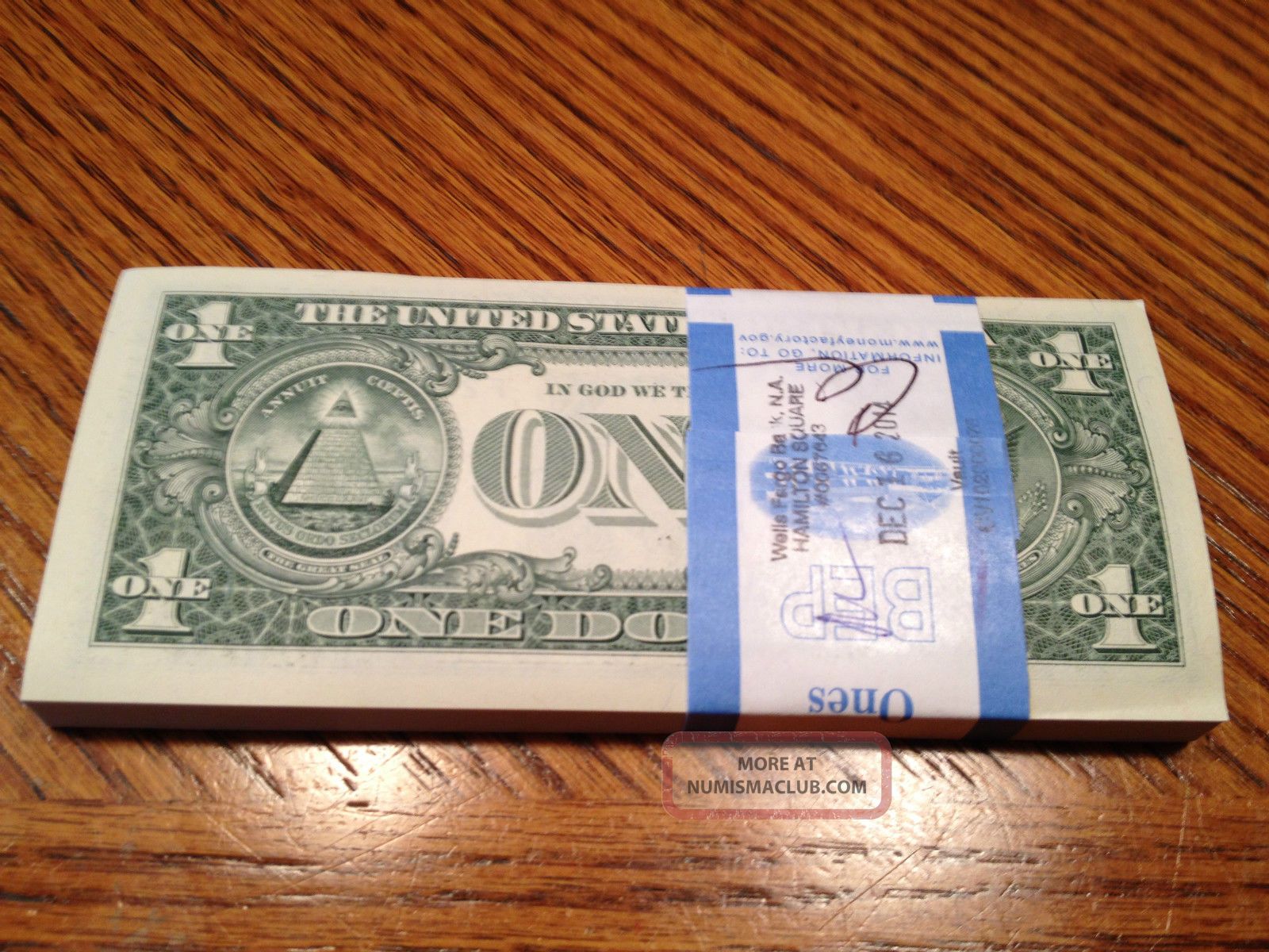 2013 1 Frn Uncirculated Bep Strap 100 Bills Consecutive Atlanta